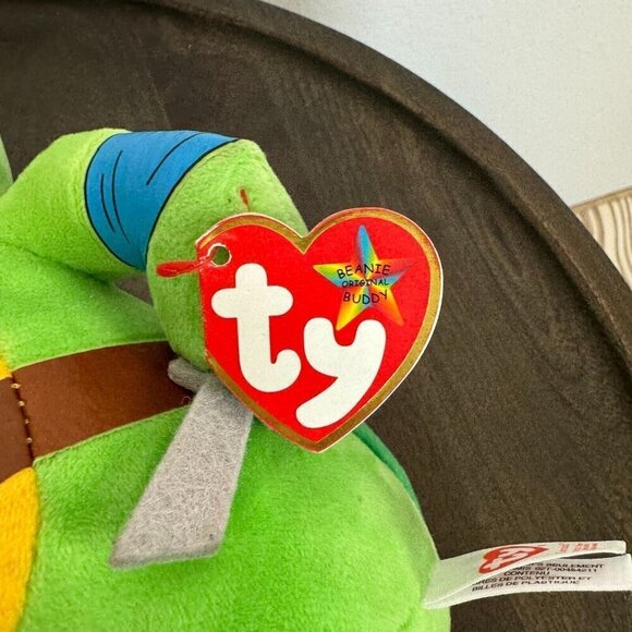 TY Leonardo Teenage Mutant Ninja Turtle Beanie Plush Stuffed Animal Toy - Picture 7 of 11